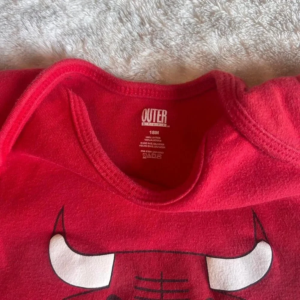 Nba Red Sleepsuits-babygrows